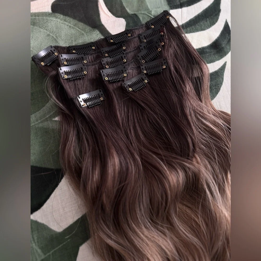 Balayage Blonde Clip in Extensions 22 In